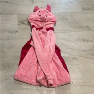 Pink and Magenta Striped Onesie Pajamas or costume. It is very comfortable.